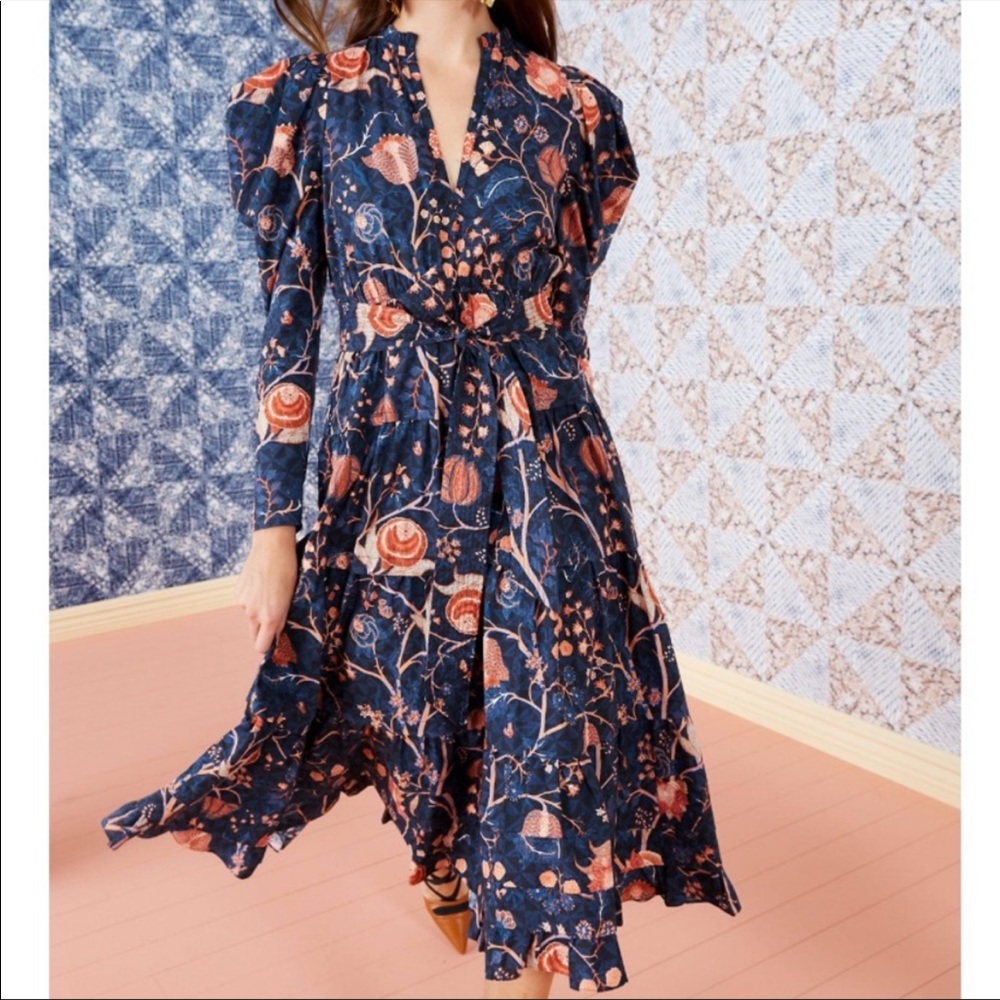 Ulla Johnson Nanette Midi Dress in Moonlight